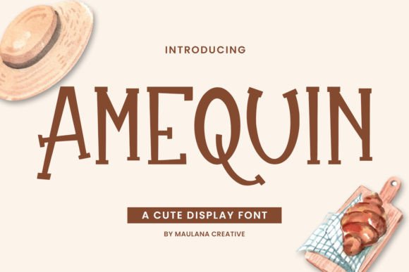 Amequin Display Font for Editorial Design and Publishing
