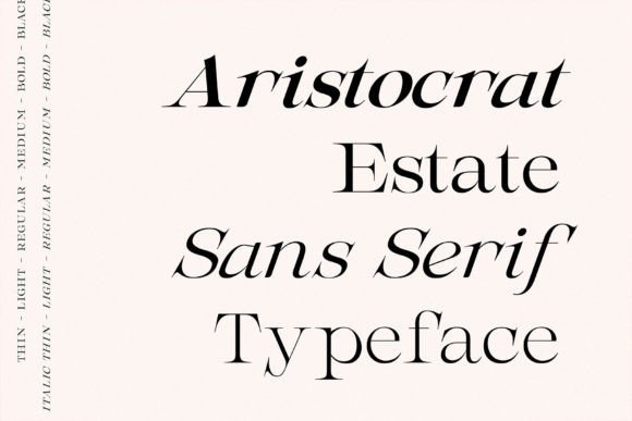 Aristocrat Estate: An Opulent Serif Typeface for Digital Luxury Branding