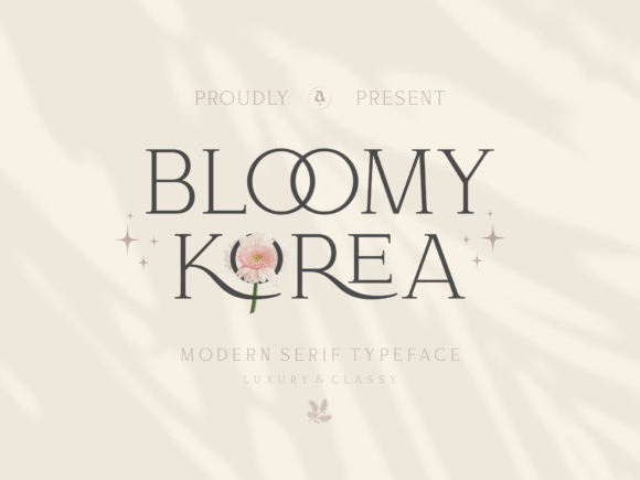 Bloomy Korea: A Classy Display Serif Font for Brand Campaigns