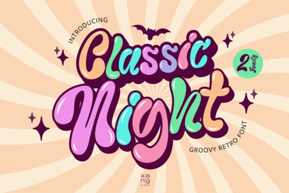 Classic Night: A Groovy Display Font for Bold Editorial Design and Attention-Grabbing Headlines