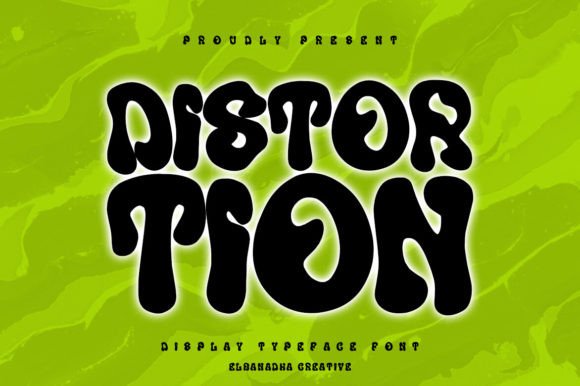 Distortion Display Font for Handmade Product Labels and Craft Designs