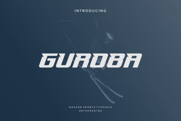 Guroba Display Font: A Modern Letter Cutout Typeface for Bold Branding