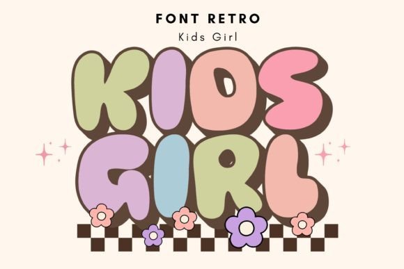 Kids Girl Retro Font for Social Media Campaigns