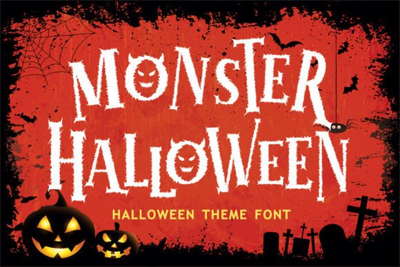 Monster Halloween Font for Business Branding and Design