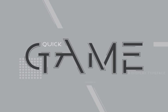 Quick Game Font for Handmade Products and Craft Designs