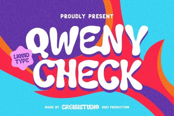 Qweny Check: A Liquid Display Font for Editorial Design