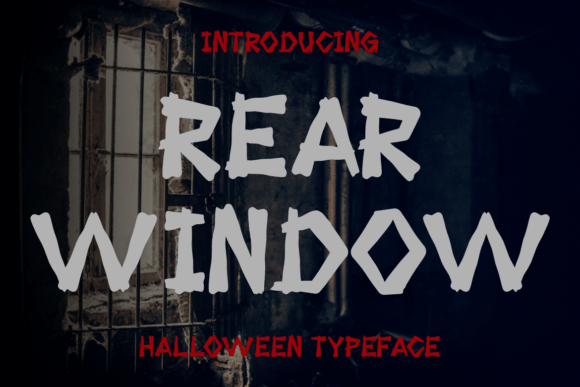 Rear Window Display Font for Halloween Web Design Projects