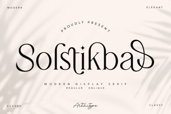 Solstikba Display Serif Font for Editorial Design and Publishing