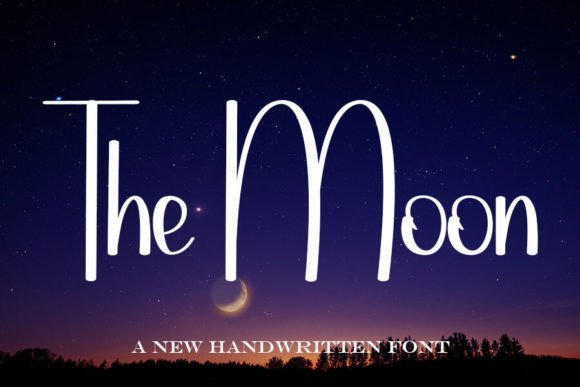 The Moon Font: A Neat Handwritten Display Typeface