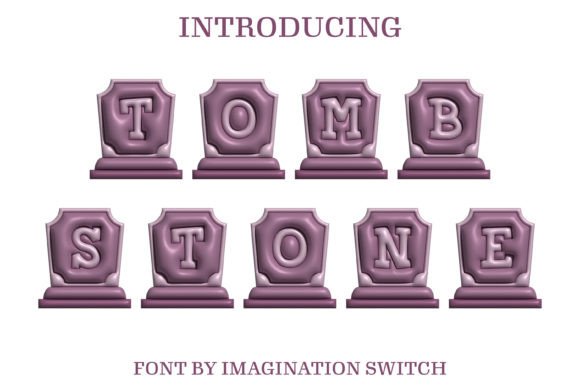 Tombstone Inflated Display Font for Dimensional Brand Identity