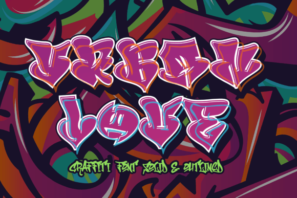 Urban Love Font Review: Graffiti with Hidden Heart Details