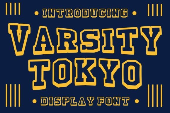 Varsity Tokyo: Bold Display Font for Winter Branding